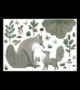 KHARU - Stickers muraux - La famille renard